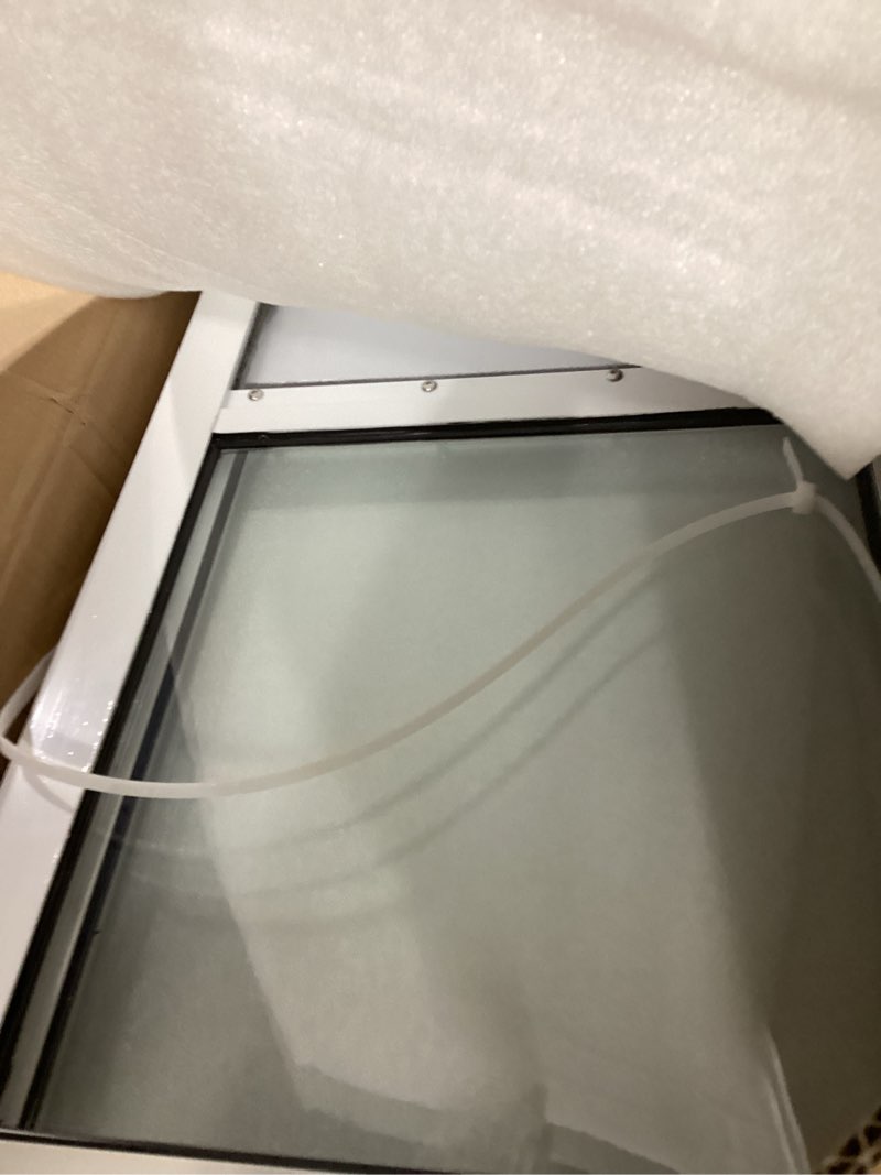 Condition photo showing Good Condition for xl dog door for sliding glass door adjustable 91.5“ to 97.6” slider height | all-metal framed & panel with rotating screws raise xl dog door