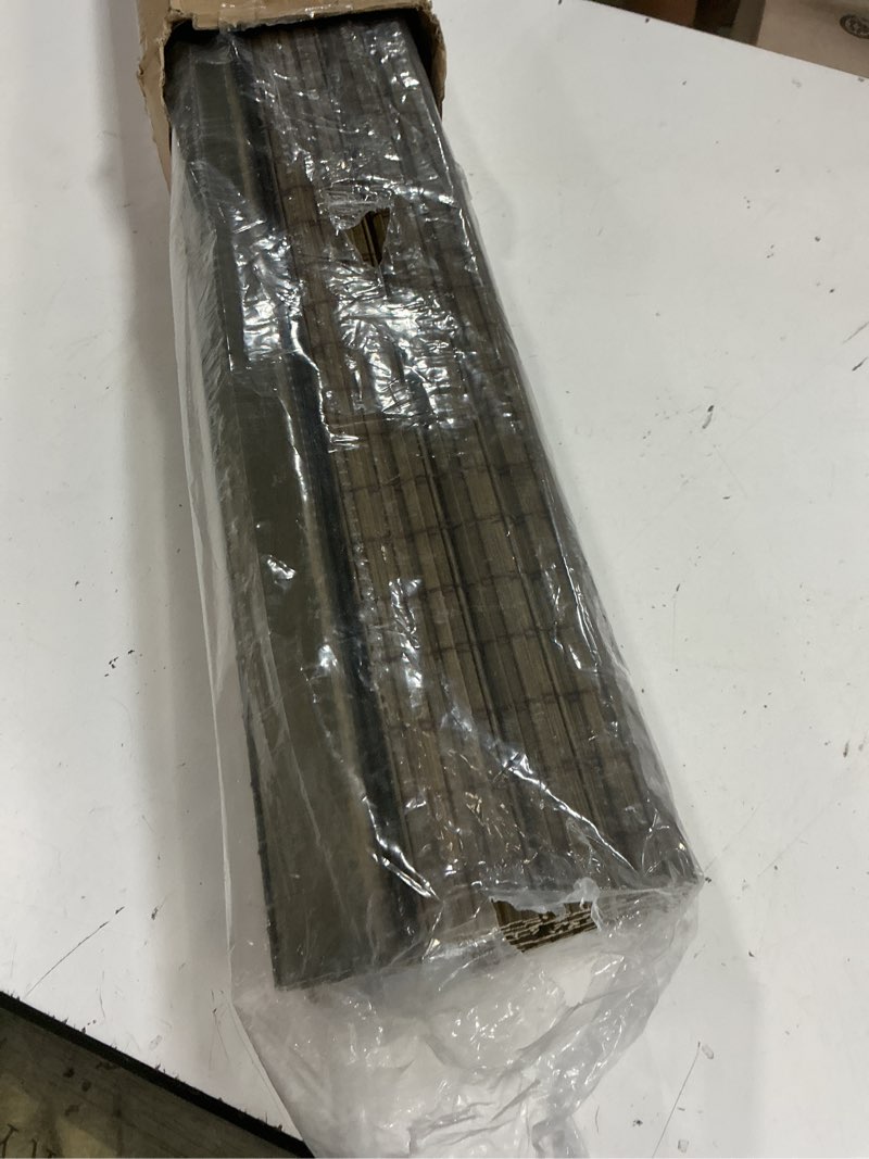 Condition photo showing Good Condition for lazblinds no tools no drill cordless bamboo roman shades, privacy window treatment, roll up bamboo blinds for windows 36'' w x 64'' h, driftwood privacy-driftwood 36" w × 64" h