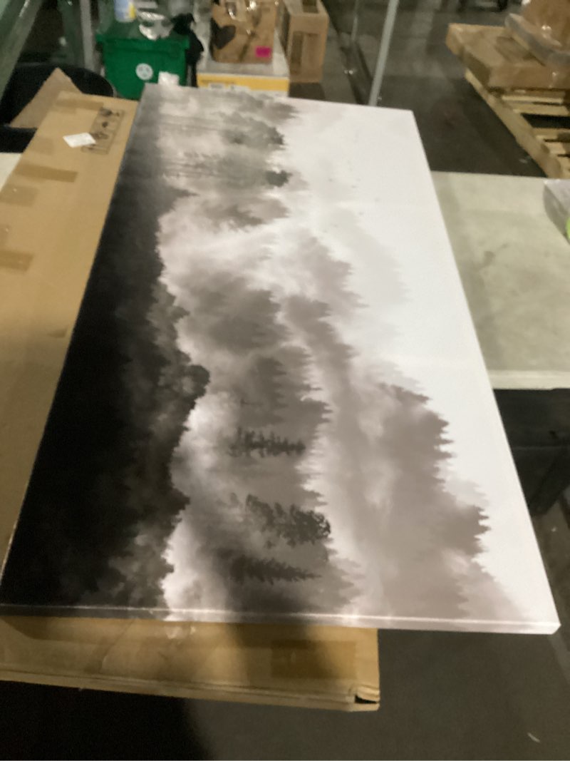 Condition photo showing New/Like New for yjyart large artwork for living room wall canvas art mountains nature painting artwork for bedroom kitchen dining room modern home decoration 30"x 60" 58"l x 29"w (1 piece) black
