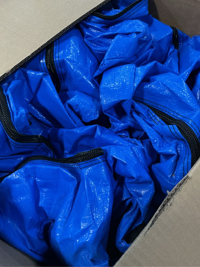 Condition photo showing As Is for sgpac heavy duty mattress bags for moving and storage,extra thick california king mattress storage bag,mattress cover for moving with reinforced handles and zipper closure,made of new material 1 california king