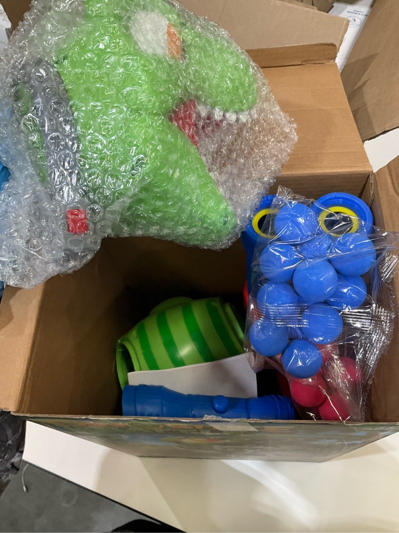 Condition photo showing Good Condition for Realistic Dinosaur Moveable Shooting Toys, 2 Pack Launchers with Aiming, Roaring Dino Eyes & Belly Glow, LCD Score Record, Stocking Stuffers for Kids Toys Gifts for Boy Ages 3 4 5 6 7 8 9 10+ Year Old Green