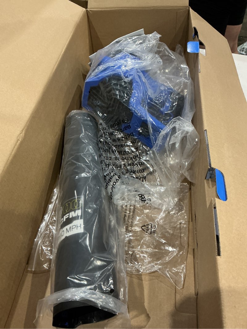 Condition photo showing As Is for kobalt quiet tech 24-volt cordless battery string trimmer and leaf blower and combo kit 4 ah (battery included) (charger included)