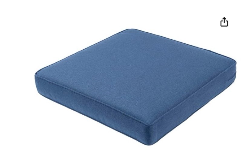 qilloway outdoor indoor chair pads,seat cushions, square foam dining chair patio cushion set of 4, a