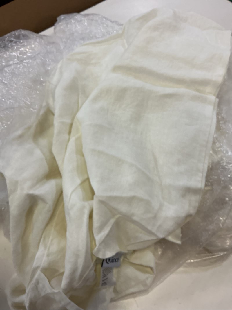 Condition photo showing Good Condition for european linen duvet cover set, king/cal king, ivory