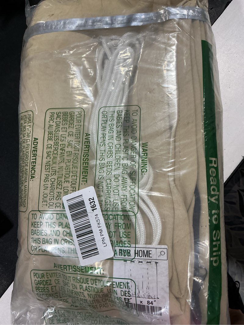 Condition photo showing Good Condition for ryb home fade-resistant outdoor curtains for patio waterproof with zipper back tab bottom, windproof sun blocking privacy for gazebo porch pergola, biscotti beige, w 52 x l 84, 2 panels 52"w x 84"l (pack of 2) biscotti beige