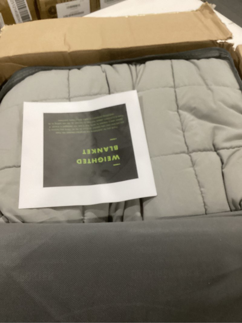 Condition photo showing New/Like New for Mr. Sandman Weighted Blanket for Adults Queen Size 15 lbs, Soft Cooling Heavy Minky Blanket for Sleep, Washable Throw Blanket with Glass Beads, 60 x 80 Inches, Grey 60 x 80 inches, 15lbs Grey