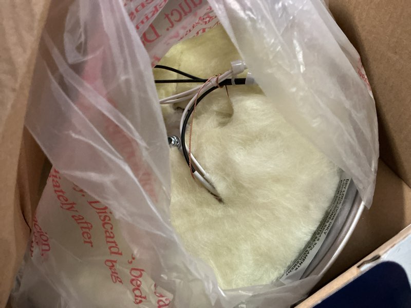 Condition photo showing As Is for project source 2-light 13-in satin nickel led, flush mount light (2-pack) ( incomplete