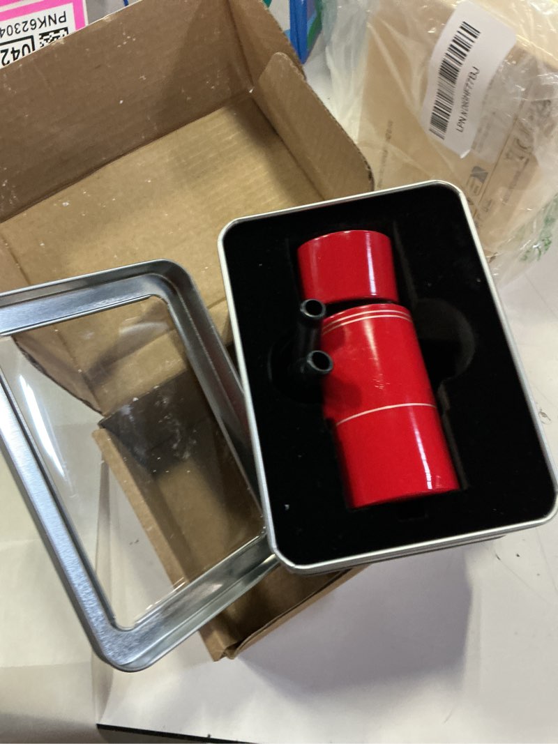 Condition photo showing As Is for ydpsport poppers bottle, leakproof inhaler bottle, aroma inhaler bottle, empty bottle no liquid inside (red)
