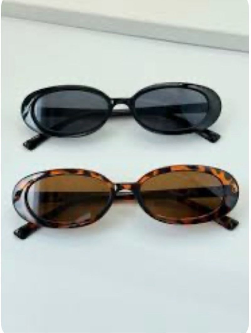 MIYYA SET OF 2 RETRO OVAL GLASSES FOR WOMEN