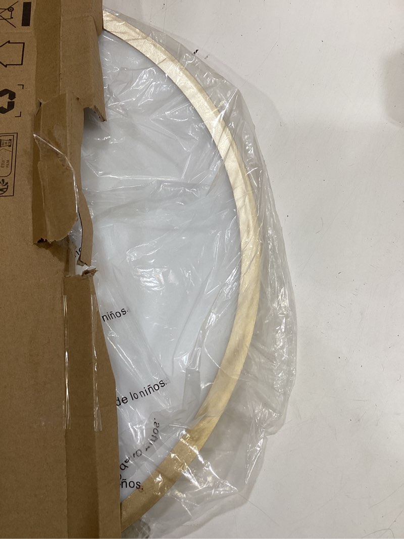 Condition photo showing As Is for gobright 36w led ceiling lights for bedroom kitchen, 12 inch 3600lm super bright dimmable gold flush mount light fixtures, 2700k/3000k/4000k/5000k/6500k adjustable modern lamps for hallway 5cct-gold 12 inch-36w-1 pack