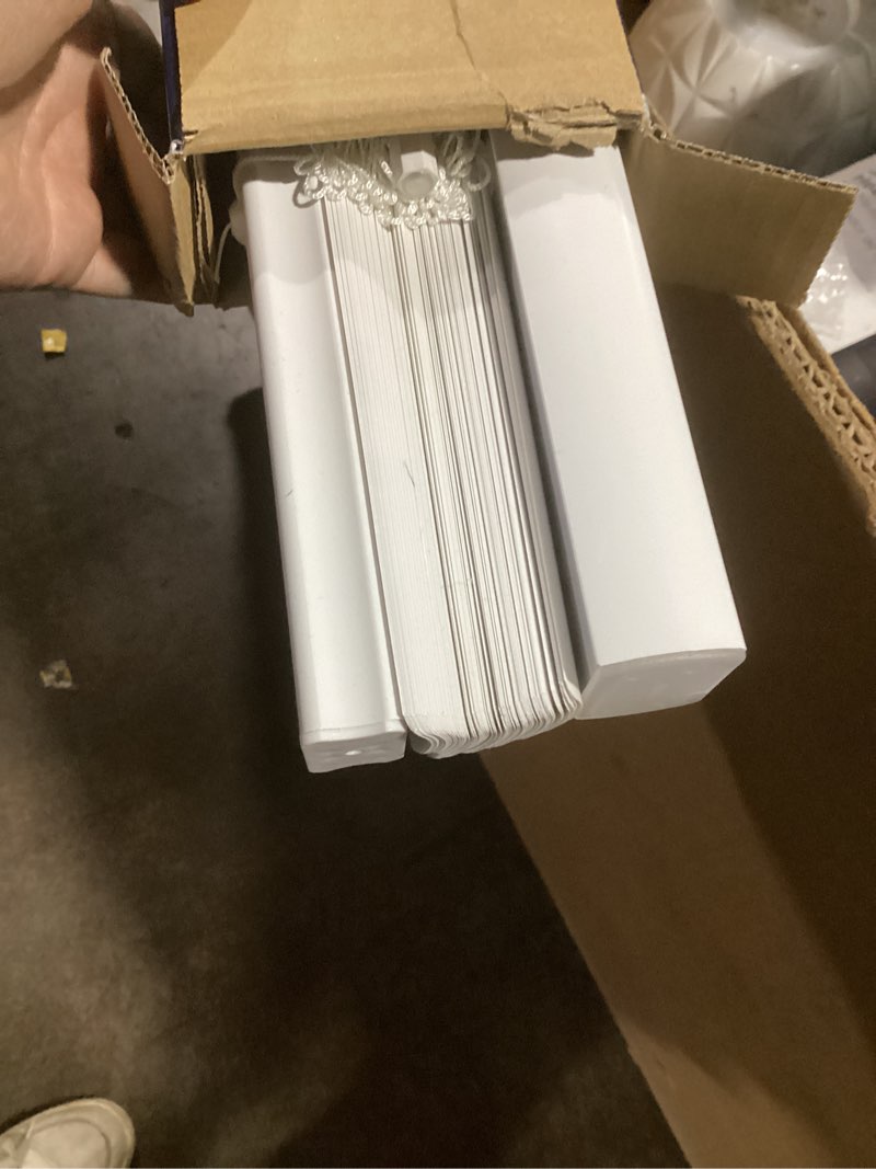 Condition photo showing Good Condition for (Similar to) Joydeco No Tools No Drill Blinds for Indoor Windows, Cordless Window Blinds Cellular Shades Top Down Bottom Up Blackout Honeycomb Blinds Thermal Insulated Noise Reduction (White, 34" W x 64" H) A - White 34"W x 64"H