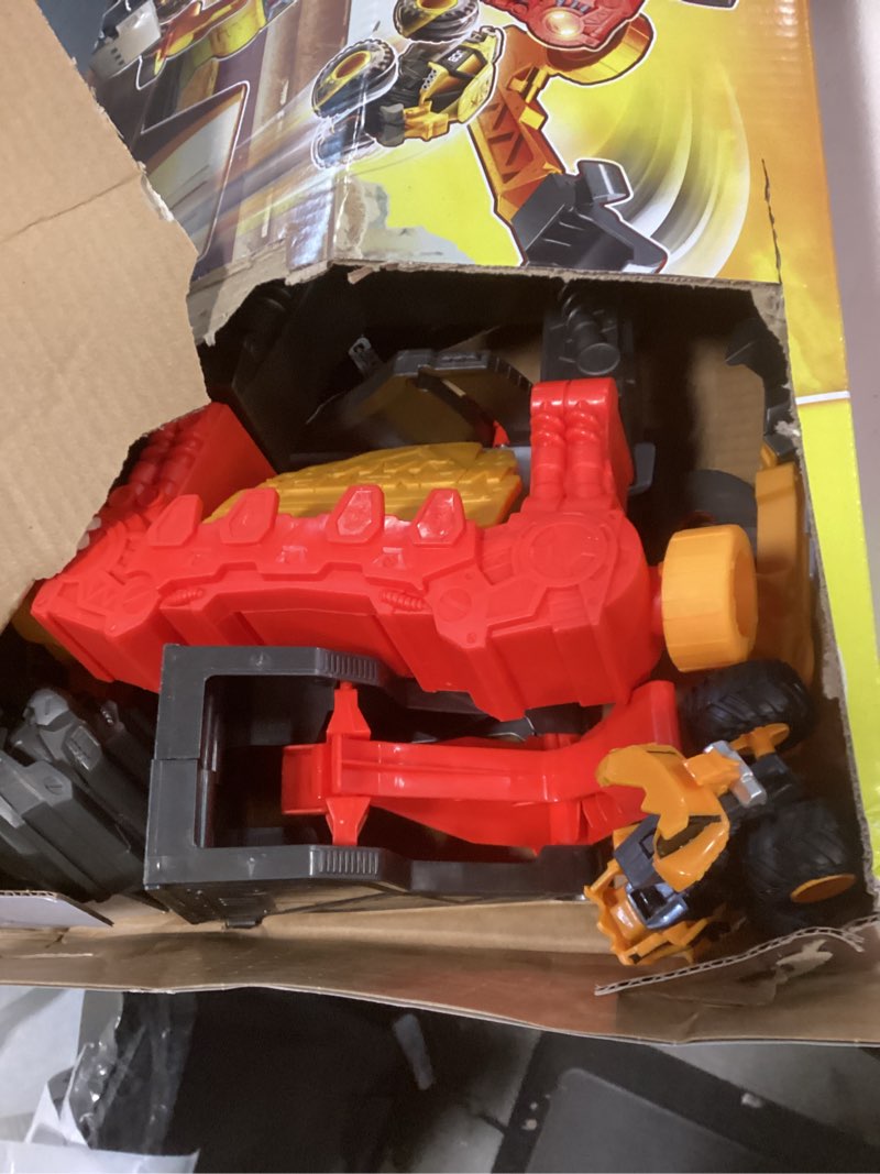 Condition photo showing As Is for Monster Jam Smash & Bash SmashBot Playset with Launcher, Exclusive 1:64 Scale Monster Truck, 15-Inch Repairable Robot, Kids Toys for Boy and Girls Ages 3 and up