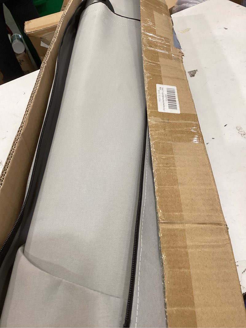 Condition photo showing As Is for t top sun shade extension kit, boat sun shade 800d polyester waterproof and uv resistant material with stainless steel telescopic shade poles, gray size7:a=102"b=78"c=66"