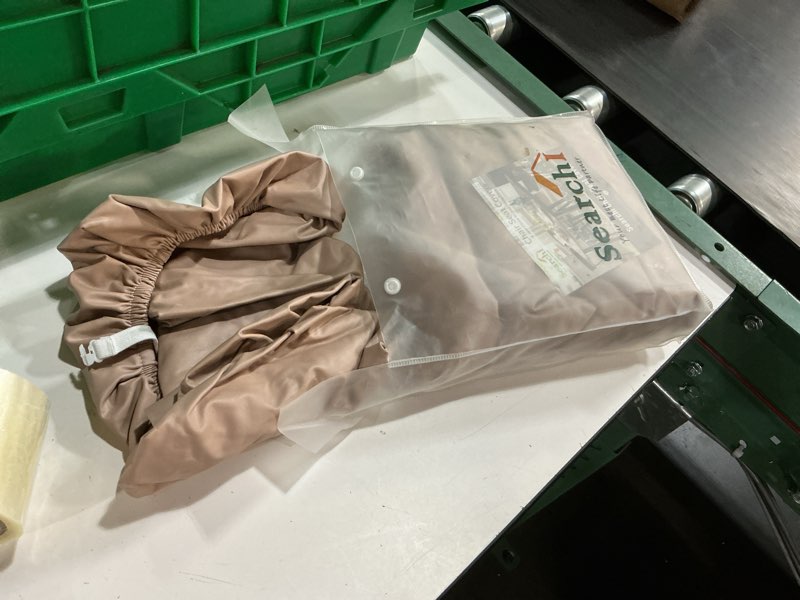Condition photo showing Good Condition for searchi waterproof pu leather seat covers for dining chairs, 6 pack stretch dining room chair seat covers, kitchen chair seat covers protectors (taupe) pu taupe 6pcs