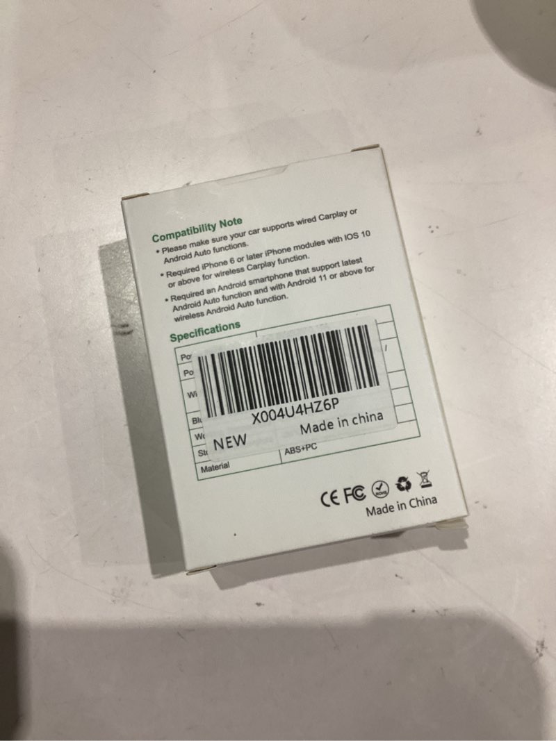 Condition photo showing Good Condition for 2026 Upgraded Wireless CarPlay Adapter& Android Auto Adapter, Mini&Stable CarPlay Wireless Dongle for iOS 10 Android 11 and Above(Black)