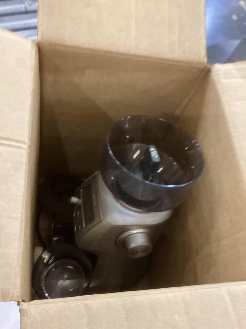 Condition photo showing As Is for Breville BCG820BSS Smart Grinder Pro, 18 oz Coffee Bean Capacity, Brushed Stainless Steel Brushed Stainless Steel 18 oz Coffee Bean Capacity
