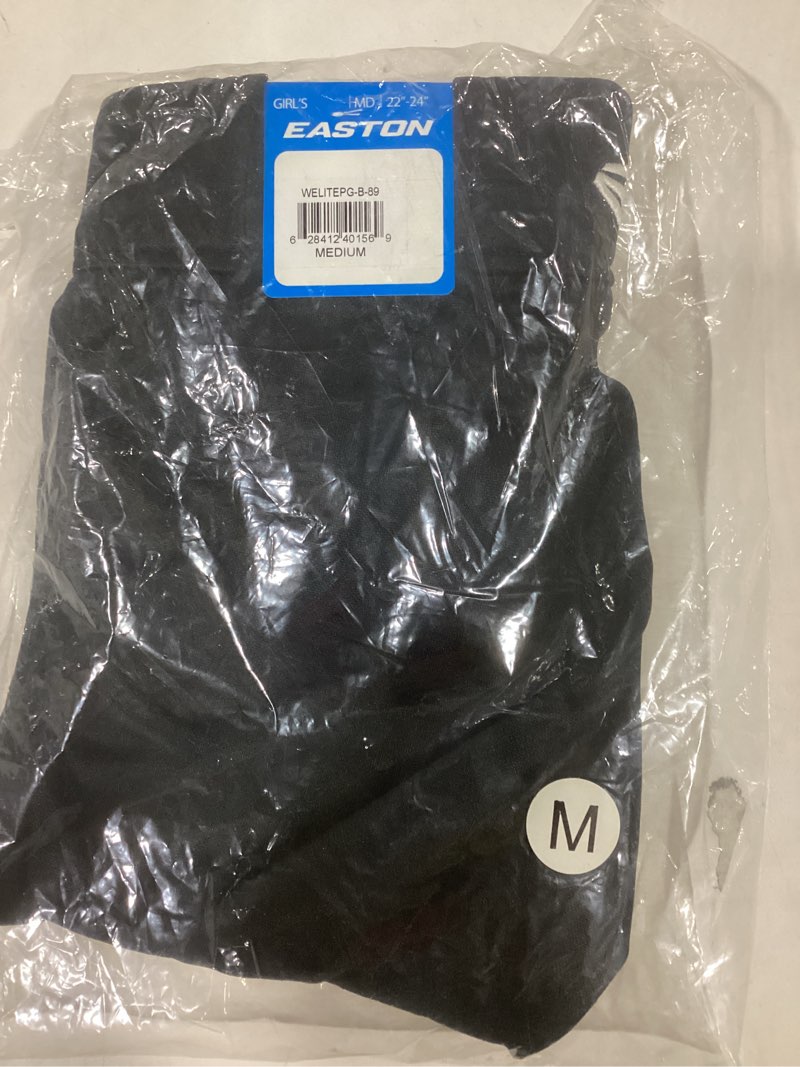Condition photo showing Good Condition for Easton | Girl’s Pro Elite Fastpitch Softball Pants | Youth Sizes | Solid | Multiple Colors Medium Black