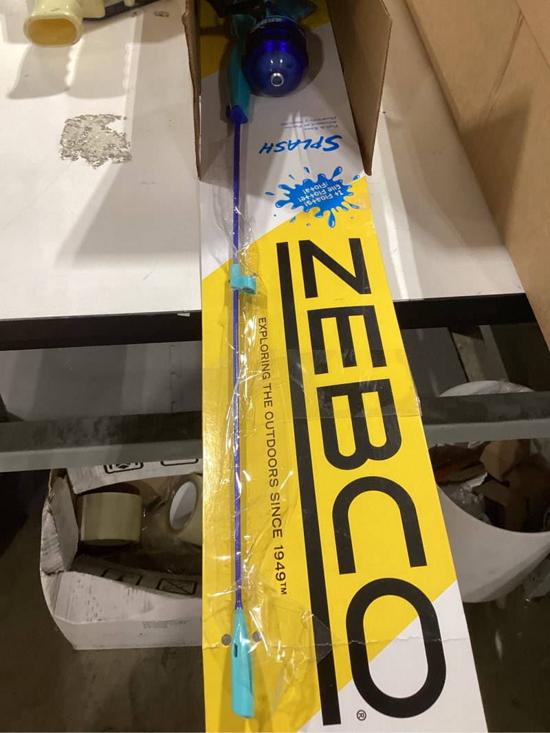 Condition photo showing Good Condition for zebco youth floating spincast reel and fishing rod combo, pre-spooled with 6-pound cajun line black/yellow/gray