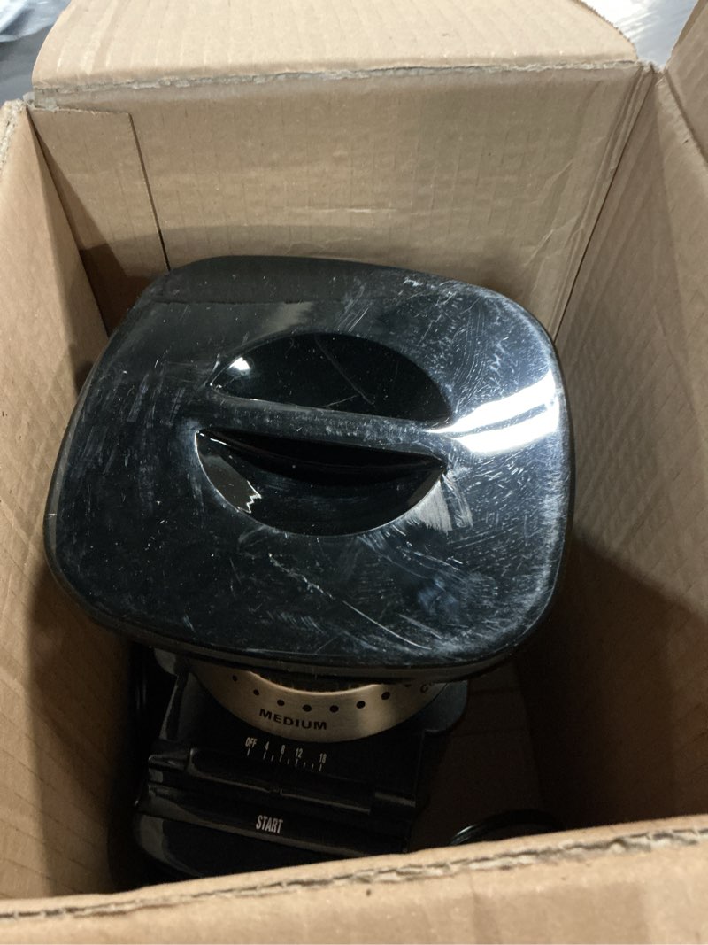 Condition photo showing As Is for Cuisinart Coffee Grinder, Electric One-Touch Automatic Burr Coffee Grinder with 18-Position Grind Selector, Cup Size Selector for 4 – 18 Cups, DBM-8P1, Black Stainless Burr Mill Stainless Steel