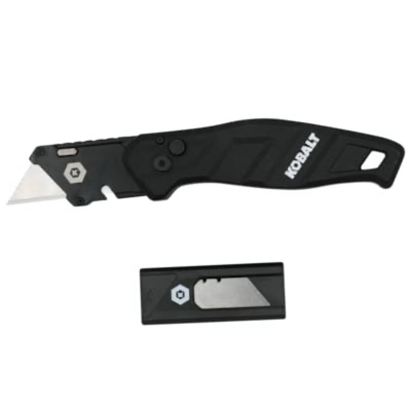 kobalt speed release 3/4-in 10 -blade folding utility knife with on tool blade storage