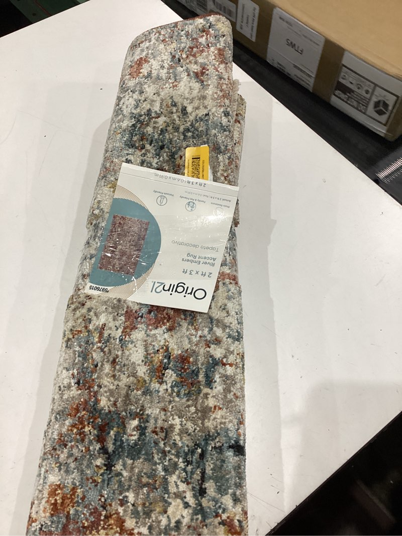 Condition photo showing Good Condition for origin 21 river embers 2 x 3 (ft) indoor abstract area rug