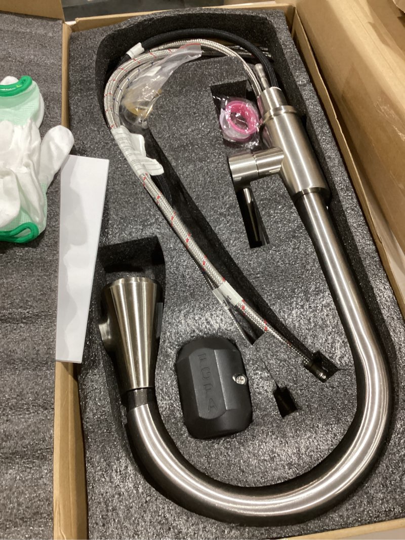 Condition photo showing Good Condition for HOMELODY LED Temperature Display Kitchen Faucet with Pull Down Sprayer - Brushed Nickel Single Handle Kitchen Sink Faucet, High Arc Stainless Steel Design for RV Laundry Farmhouse Bar