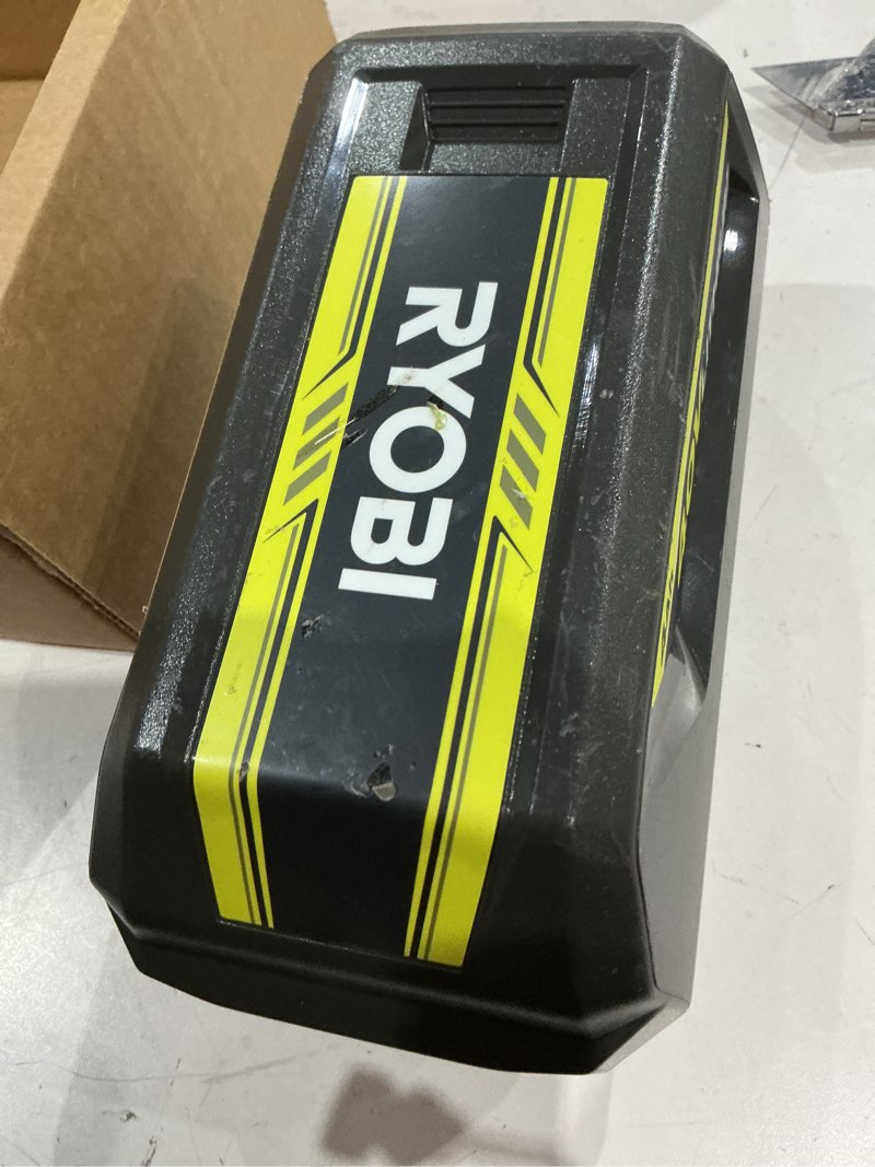 Condition photo showing As Is for ryobi op40404 40v battery 4.0 ah lithium-ion battery oem (2021 redesign with easy eject latch)