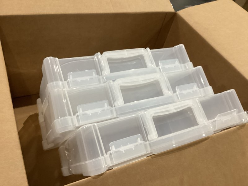 Condition photo showing Good Condition for artbin 6913zz 12" x 12" portable art & craft organizer with handle 3-pack, [3] plastic storage cases, clear 12" x 12" - 3-pack