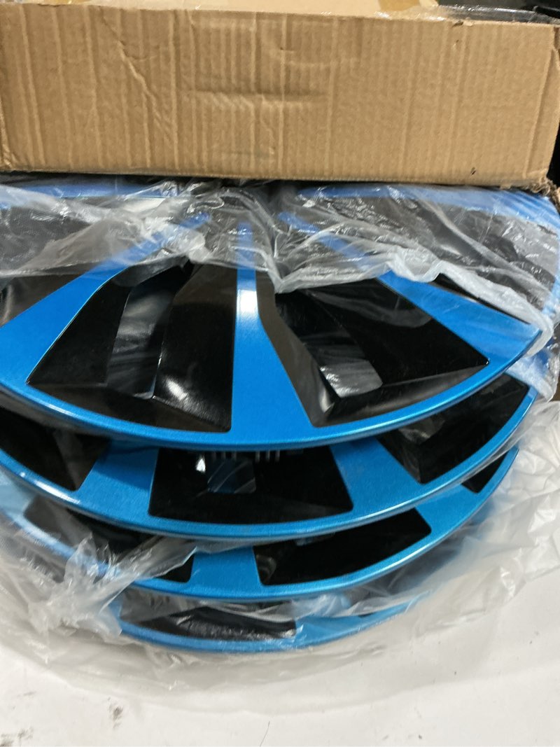 Condition photo showing Good Condition for 15 inch blue wheel rim cover hubcaps replacement r15 hub caps snap on universal wheel rim cover abs exterior accessories for car trunk suv set of 4
