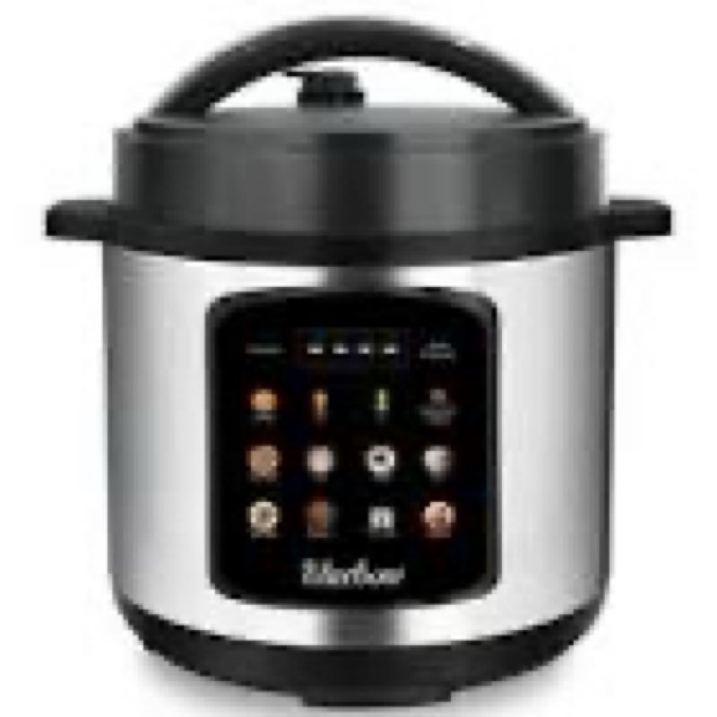 bluebow 6.5 quart electric pressure cooker  8-in-1 multi cooker rice cooker slow cooker sauté steamer  stainless steel