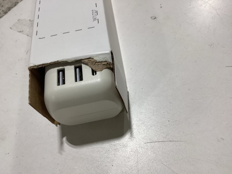 Condition photo showing Good Condition for outlet electrical outlet extender stick - features 1 usb -c, 2 usb -a, and 2 ac outlets, free assembly extends 23"-34". plug extension outlet use behind sofas, nightstands, desks (white)