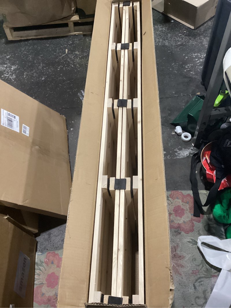 Condition photo showing New/Like New for queen size japanese tatami floor bed frame, breathable wooden mattress support base, foldable wood bed slats for guest bedroom, easy to store (queen (u.s. standard))