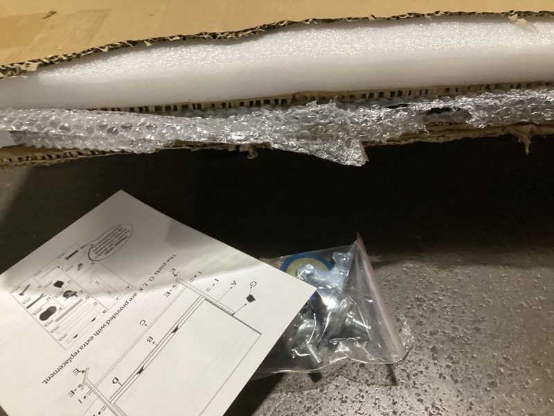 Condition photo showing Good Condition for 4'x8' Large Dry Erase White Board with Rolling Stand 96"x48" Double-Sided Mobile Magnetic Whiteboard on Wheels, Including 3 Magnetic Erasers, 7 Markers, 30 Magnets Black 96"W x 48"H