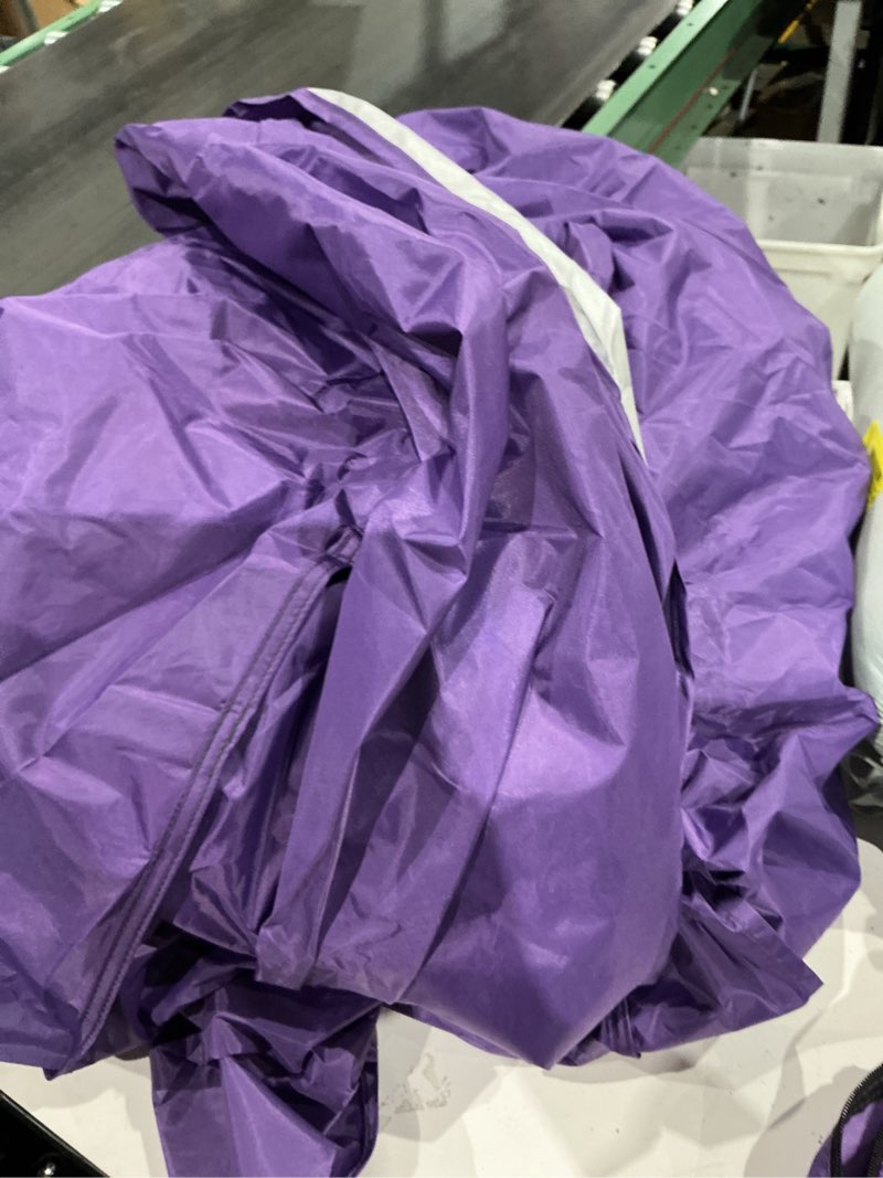 Condition photo showing As Is for ozark trail 10x10 instant pop up canopy tent with simple push setup – straight leg pop-up tent for tailgating, camping & events, purple