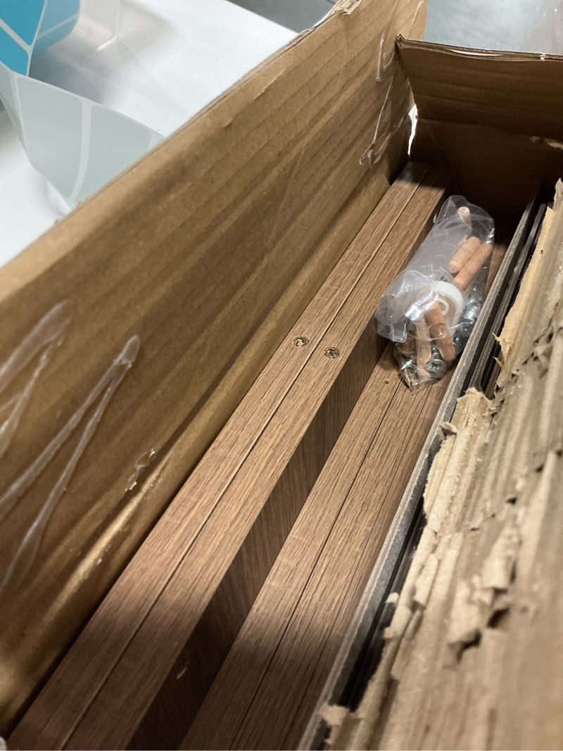 Condition photo showing Good Condition for similar Whitmor 6 Cube Bookcase, 3 Tier Stackable MDF Bookself, Open Storage Display Organizer, Storage Cabinet for Living Room, Bedroom, Home, Office, 23.7" L x 11.7" W x 35.2" H, Espresso Espresso 6 Cube, 24"L x 11.6"W x 33.8"H