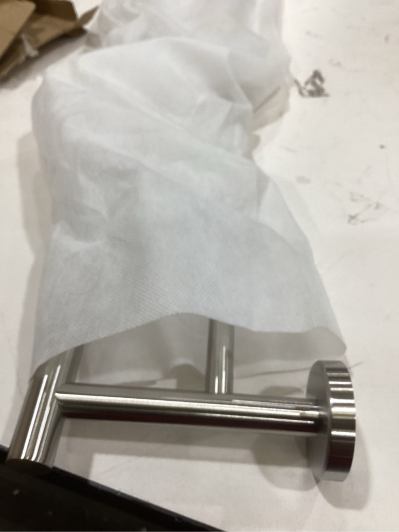 Condition photo showing Good Condition for JQK Double Bath Towel Bar, 33 Inch 304 Stainless Steel Thicken 0.8mm Towel Rack for Bathroom, Towel Holder Brushed Finished Wall Mount, Useable Length 30 Inch, TB100L30-BN 33 Inch Brushed Stainless Steel