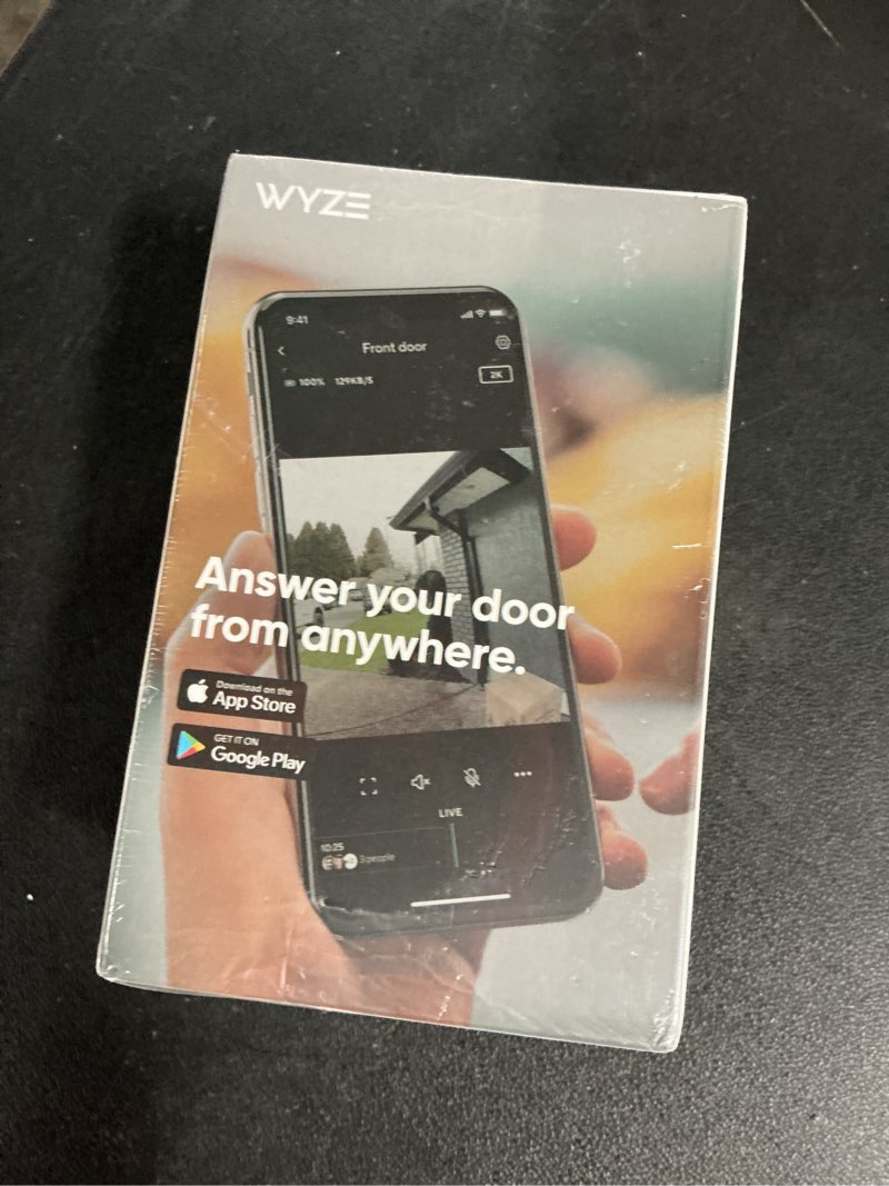 Condition photo showing New/Like New for wyze wireless video doorbell pro (chime included), 1440 hd video, 1:1 aspect ratio: 1:1 head-to-toe view, 2-way audio, night vision old version-wireless video doorbell pro