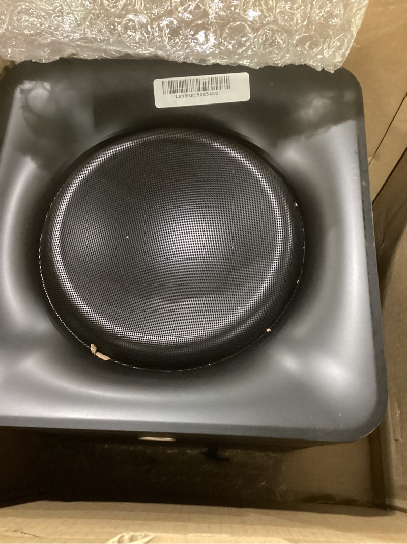 Condition photo showing As Is for “Not tested” Klipsch Flexus SUB 100 10\" Wireless Subwoofer - Black. for Use Only Flexus Sound Bars