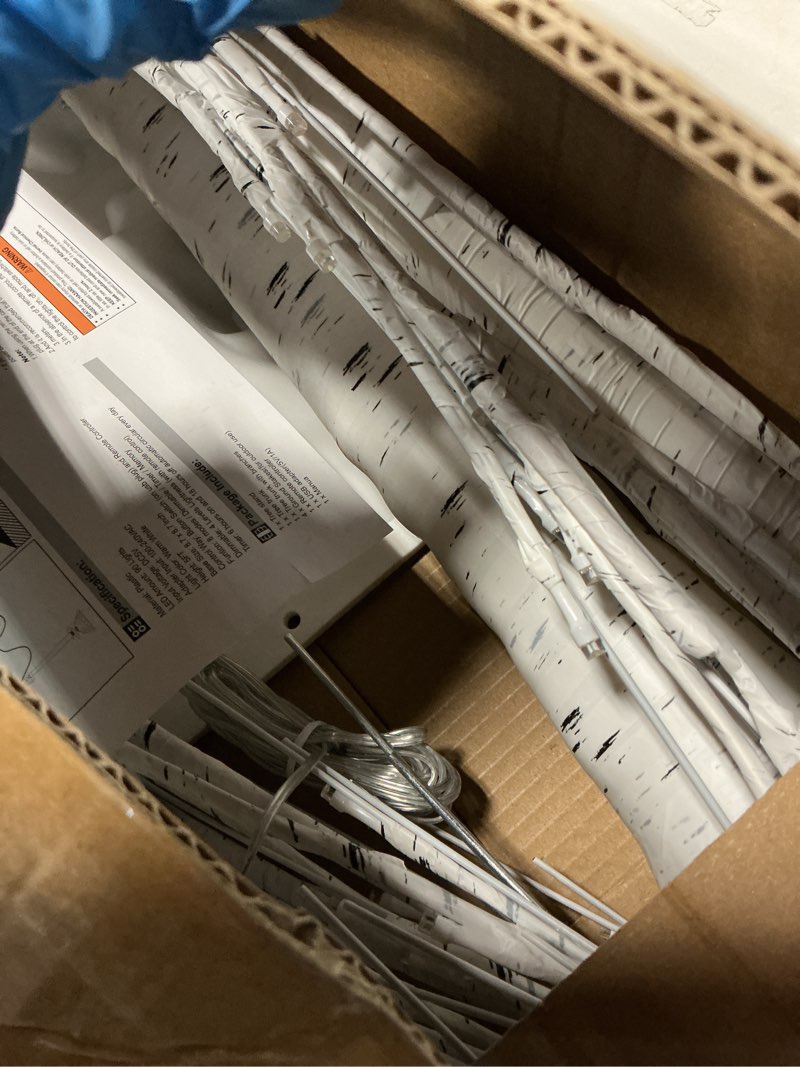 Condition photo showing New/Like New for 4FT Lighted Birch Tree with 60 LED Warm White and Multicolor Lights, 8 Modes, Timer Remote Faux Prelit Twig Christmas Tree with Lights for Indoor Outdoor Xmas Holiday Party Decoration 4FT 1Pack