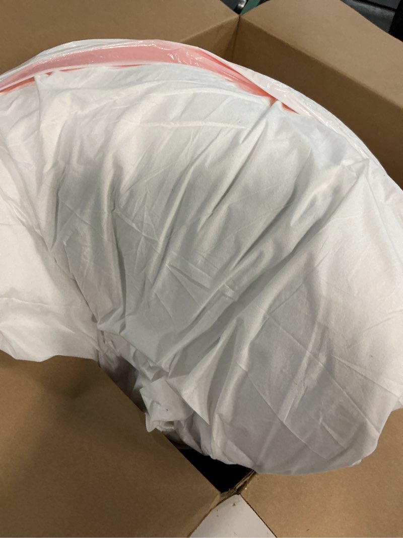 Condition photo showing As Is for 100% Waterproof Full Size Mattress Topper, Thick Pillow Top Mattress Pad?Up to 21 Inch Deep Pocket, Soft Breathable Mattress Pad for Back Pain, Protector Cover(White) Full White