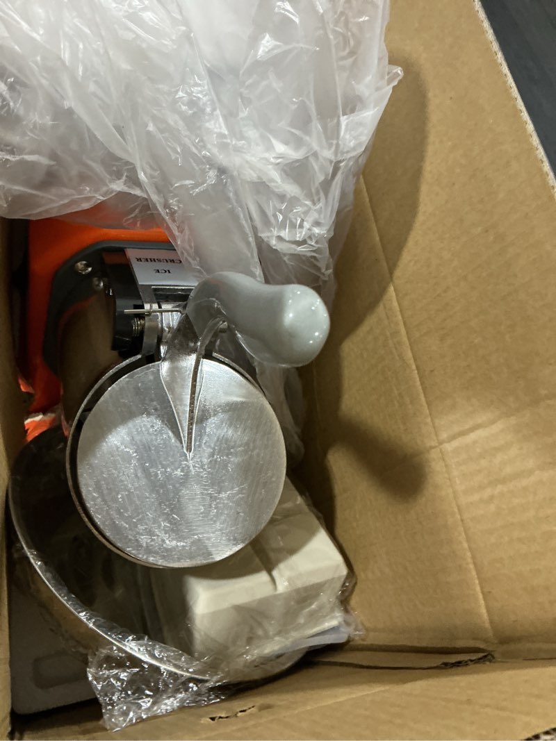 Condition photo showing Good Condition for 4-blades ice shaver, electric shaved ice machine ice shaver machine,200lbs/hr ice crusher with ice pick for home and commercial use?orange?