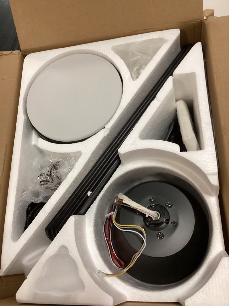 Condition photo showing Good Condition for fanbulous 42 inch ceiling fan with light, low profile ceiling fan with light, app&remote control, dimmable led light, flush mount ceiling fan for indoor bedroom living room, qiuet dc motor black 42"