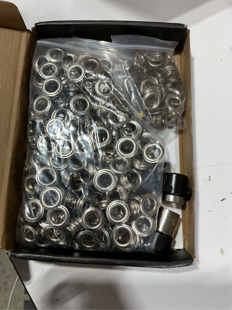 Condition photo showing New/Like New for heavy duty grommet tool kit with 1/2 inch die and 300 sets of 12mm grommets,handheld manual eyelet tool rivet press punch pliers for leather canvas fabric 1-die set: 1/2"