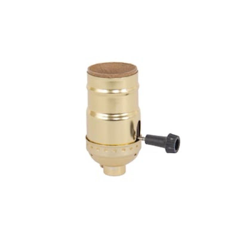 Condition photo showing As Is for project source 250 -watt plastic turn knob lamp socket , gold