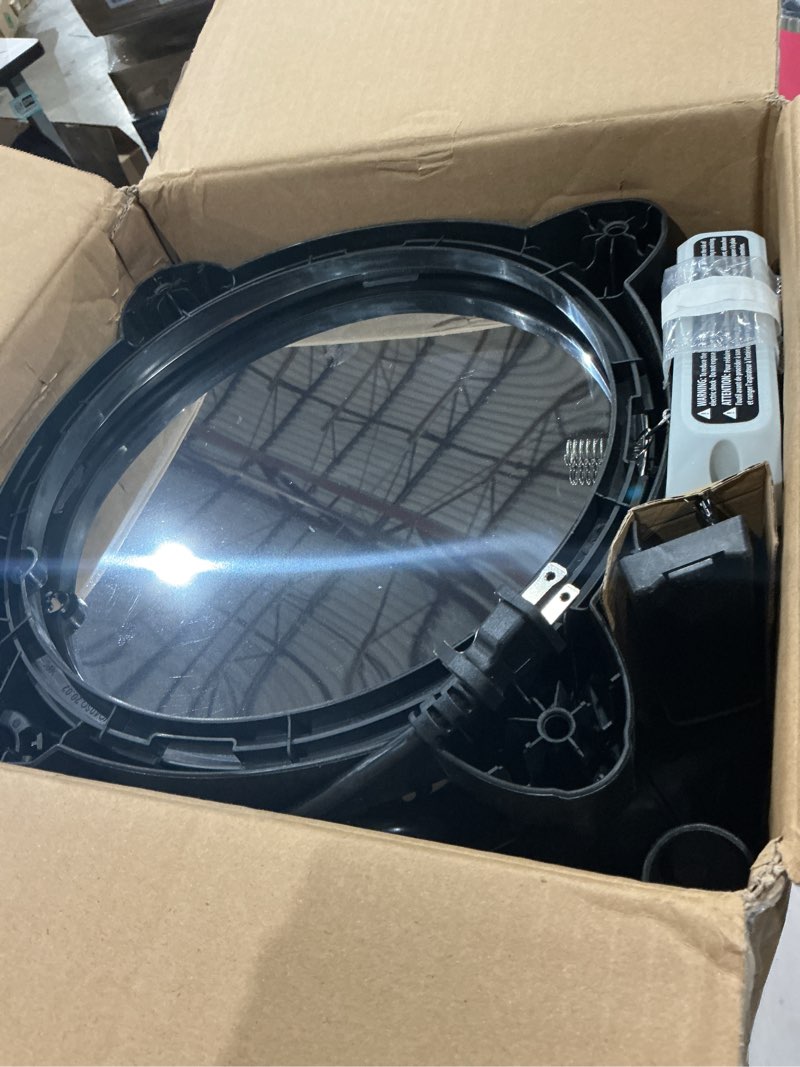 Condition photo showing As Is for amazon basics 4 gallon, 3 hp stainless steel wet/dry vacuum, grey/black