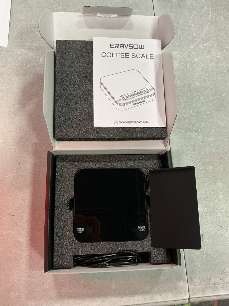 Condition photo showing Good Condition for coffee scale with auto timing, mini rechargeable espresso scale with timer, 2kg/0.1g high precision scale for espresso and pour-over coffee with brewing assist modes gloss black