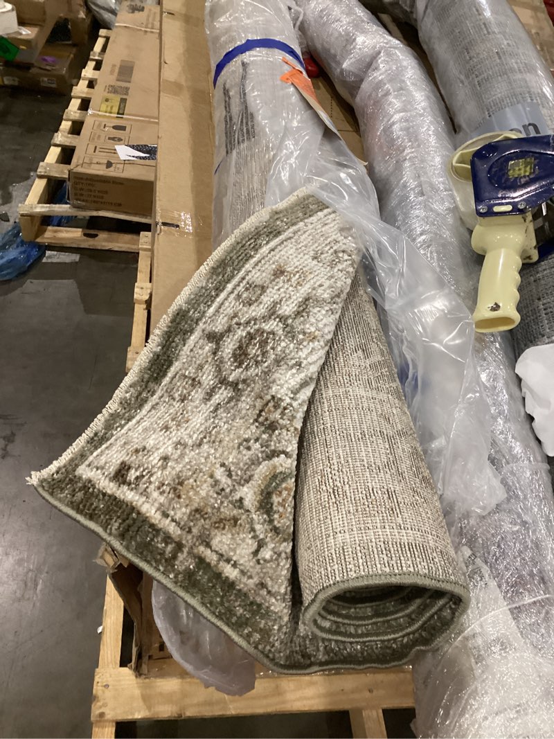 Condition photo showing As Is for similar)))))amber lewis x loloi alie taupe / dove area rug
