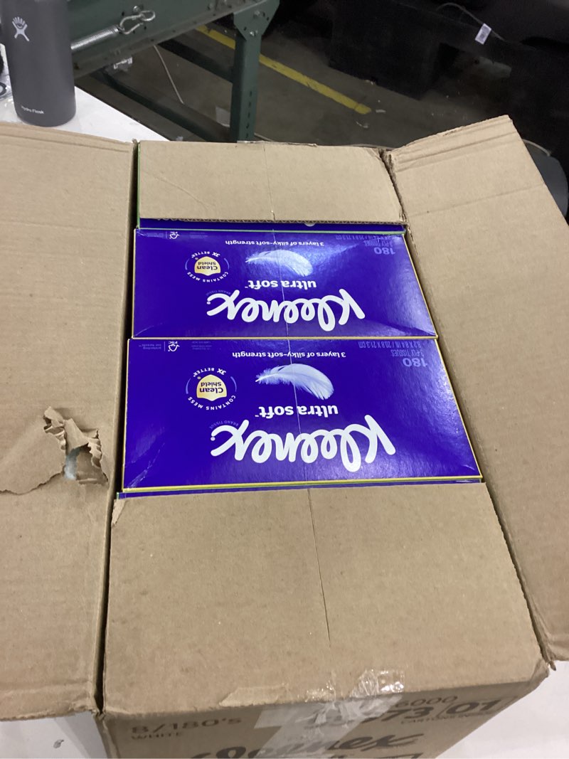 Condition photo showing New/Like New for Kleenex Ultra Soft Facial Tissues, 8 Flat Boxes, 180 Tissues per Box, 3-Ply, Packaging May Vary White 180 Tissues (Pack of 8)