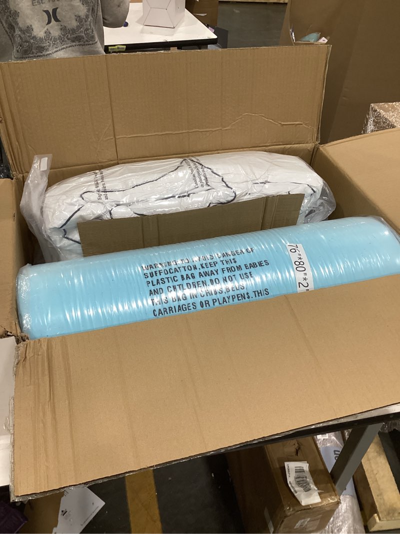Condition photo showing Good Condition for masvis king size dual layer 4 inch memory foam mattress topper, 2 inch gel memory foam and 2 inch cooling pillow top mattress pad cover for back pain, medium support king 2"memory foam+2"mattress topper