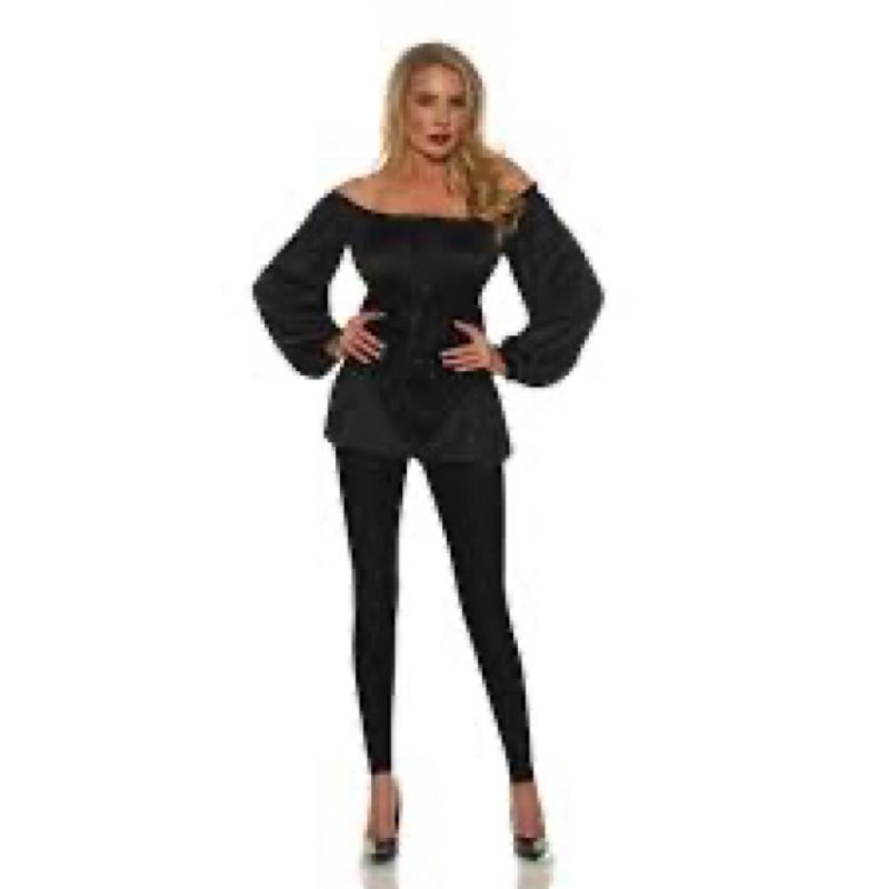 (Similar )Underwraps Black Renaissance Woman's Costume Shirt | Medium Female